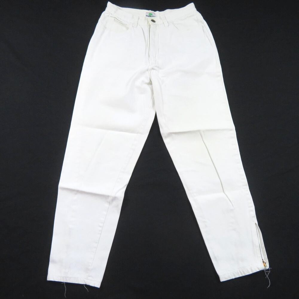Palmetto's White Denim Jeans High Waist Rise Sz 13 Measure 26x27 1980s
